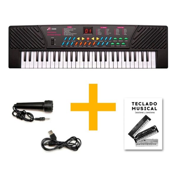 Organo Piano Teclado Musical Infantil Microfono Mq5468 Karaoke