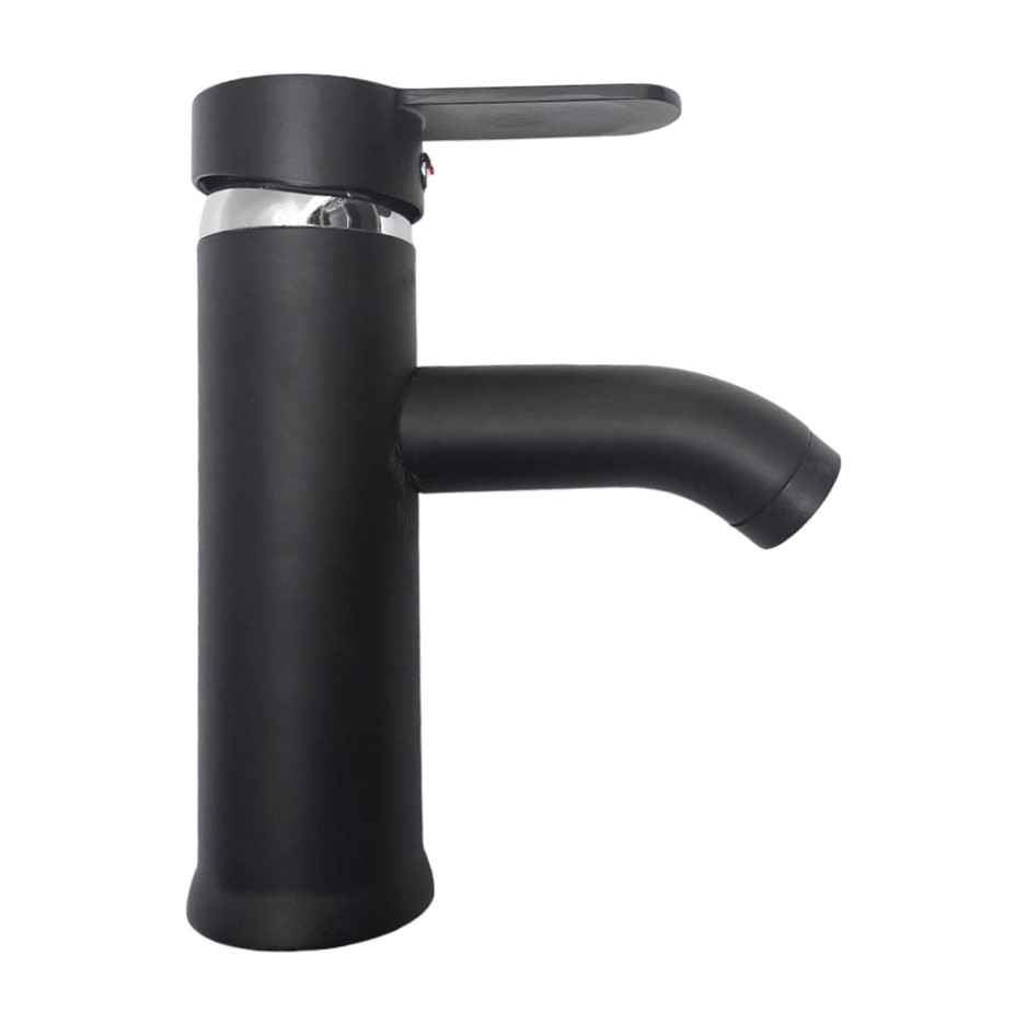 Canilla Griferia Monocomando Lavatorio Tubo Mediana Negra ‣ DDR