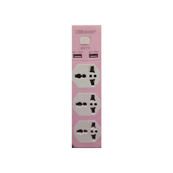 r201948.jpg Zapatilla Prolongador Alargue 3 Tomas 2 Usb Cable 2 Mts