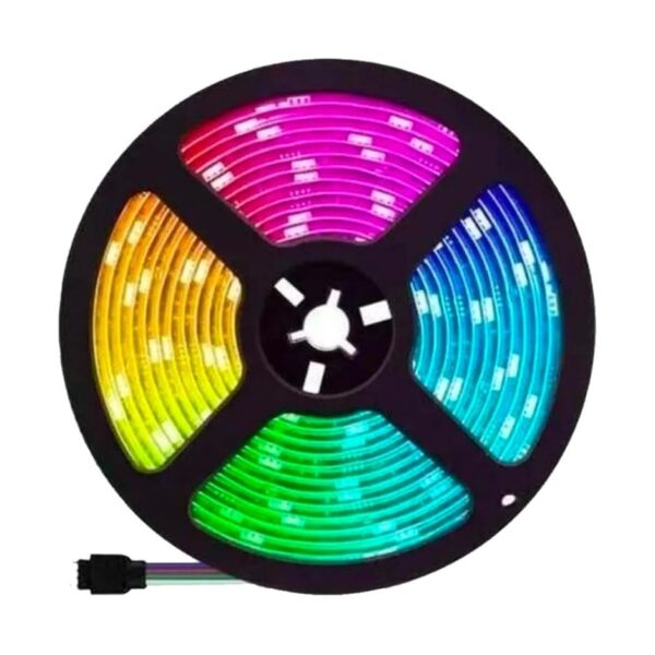 Tira de Led Siliconada Sola RGB 5050 Exterior Pegamento Boliche Fiesta Dj