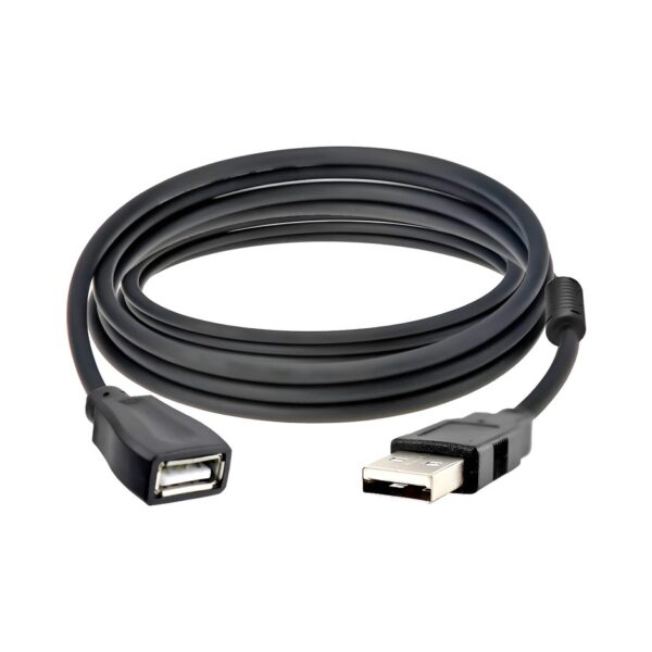Cable Alargue Extension Macho Hembra Usb Con Filtro Reforzado 1.4 Metros Negro