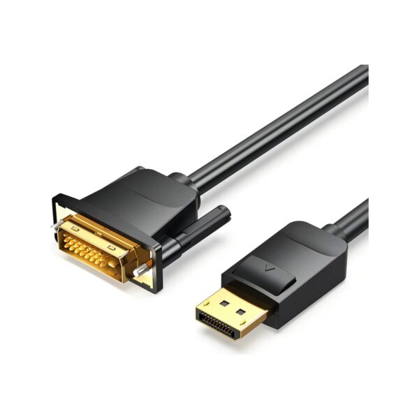 Cable Adaptador Display Port DisplayPort A Dvi 4k 24+1 1.85 Metros Negro