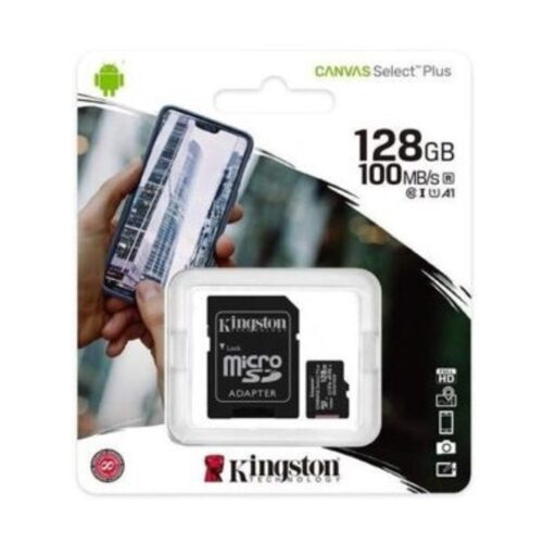 Memoria Microsd 128Gb Clase 10 Canvas Plus 100Mb/S Kingston U1 Micro Sd
