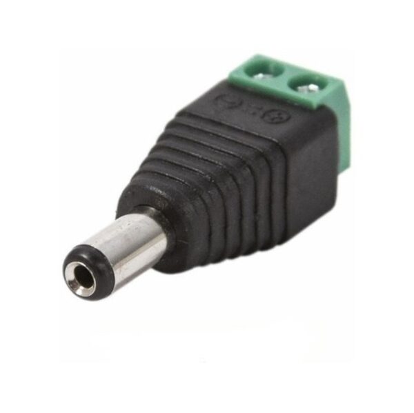 Bornera Conector Balun Ficha Plug Macho 5.5 X 2.1Mm Led Camaras Cctv