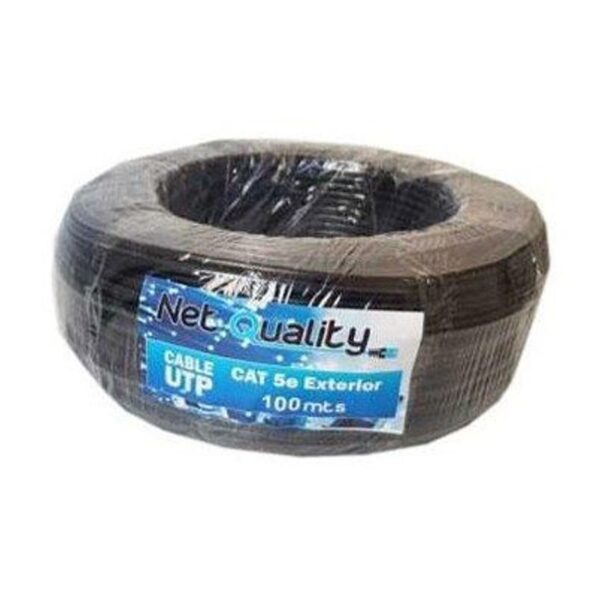 Cable Utp Netquality Bobina Rollo 100M Categoria 5E Exterior 2 Pares Cctv Alarmas Seguridad
