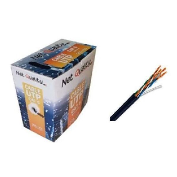 Cable Utp Netquality Caja Bobina 305M Cat 6 Categoria 6 Exterior 4 Pares Cctv Alarmas Seguridad