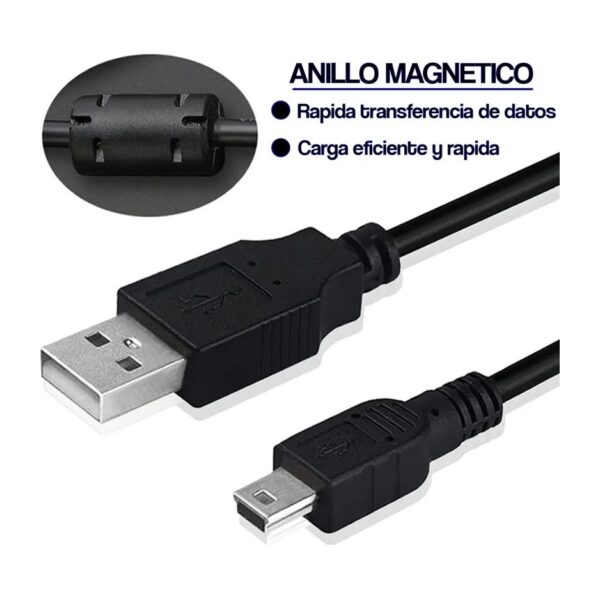 Cable Usb A Mini Usb Con Filtro En Bolsa 1.5M Ps3 Gps Mp3 Camaras V3 Miniusb Cab-45008