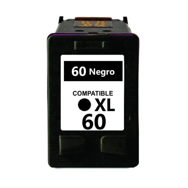 Cartucho Alternativo Gtc Para Hp 60 Xl Negro 18Ml Cc640Wl Deskjet D1660, F4280, F4480 Photosmart C4780, C4680, D110