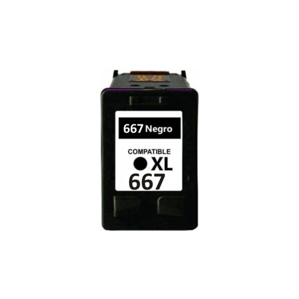 Cartucho Alternativo Gtc Para Hp 667 Xl Negro 22Ml Deskjet Plus Ink Advantage