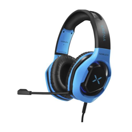 Auricular Gamer Noblex Hp600Gm X Sound Negro Y Celeste Con Luz Led