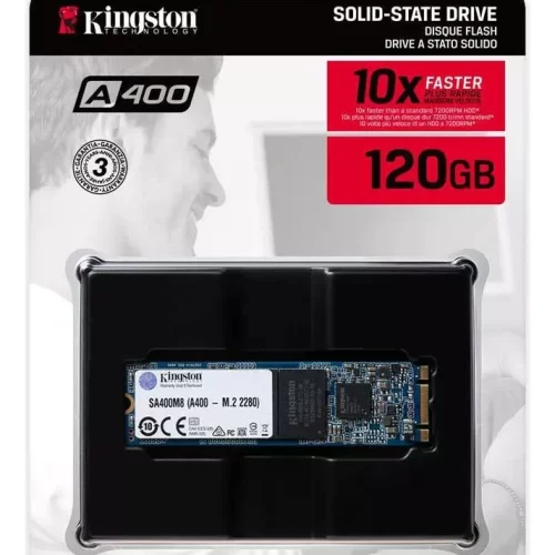 Disco Solido Interno Kingston M2 Sa400M8/120G 120Gb Pc Solido