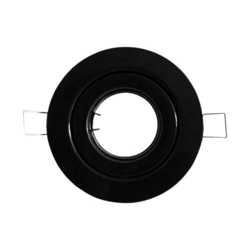 Spot Aro De Embutir Fijo Para Dicroica Negro Gu10