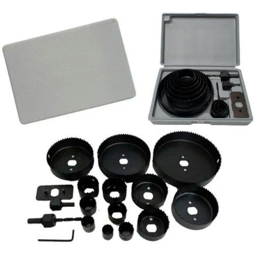 Mechas Sierra Copa Juego 16 Piezas Para Madera Plastico Yeso - Material Acero Carbon