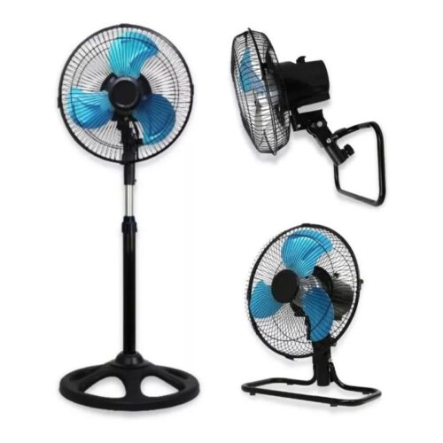 Ventilador 10 Pulgadas 65 Watts 3 Velocidades Regulable Negro
