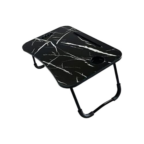 Mesa Para Cama Plegable Desayunadora Bandeja Notebook Tablet Negro Betas Blancas