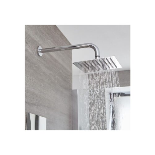 Ducha Cuadrada Griferia Combo Flor Acero Inoxidable 15Cm + Brazo Tawak