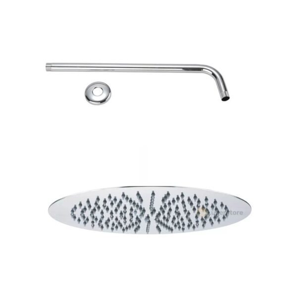 r200393.jpg Ducha Redonda Griferia Combo Flor Acero Inoxidable 30 Cm + Brazo Tawak