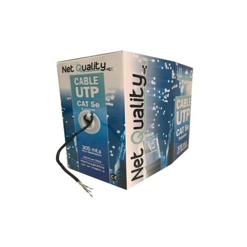 Cable Utp Netquality Caja Bobina 305M Categoria 5E Exterior 4 Pares Cctv Alarmas Seguridad