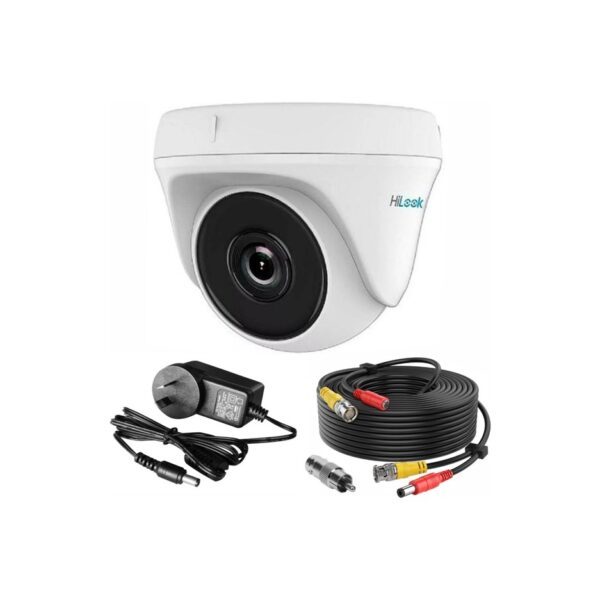 Kit Seguridad 1 Camara Domo Infrarroja Hilook Color Listo P/ Conectar A Tv O Dvr