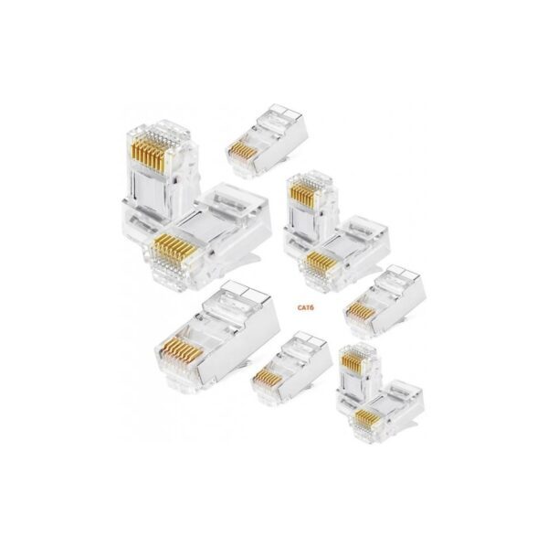 Ficha De Red Plastica Rj45 Cat5 Conector Utp