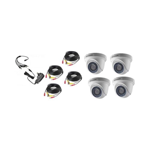 Pack 4 Camaras De Seguridad Hd Camara Domo + Cables + Fuente + Pulpo