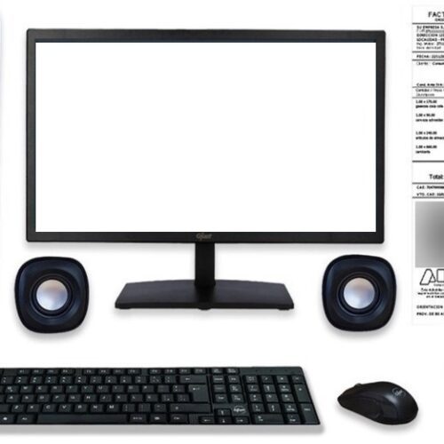 Impresora Termica 58Mm Tickets + Lector Codigos De Barras + Soft Afip + Pc + Monitor