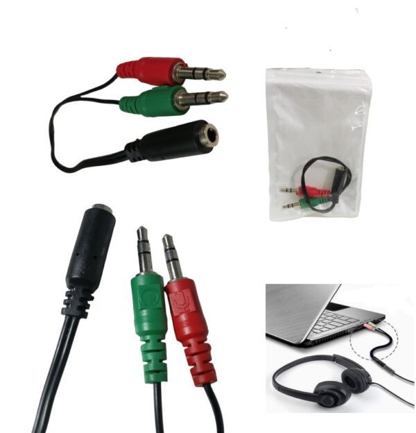Adaptador Cable Audio 2 Macho Y 1 Hembra