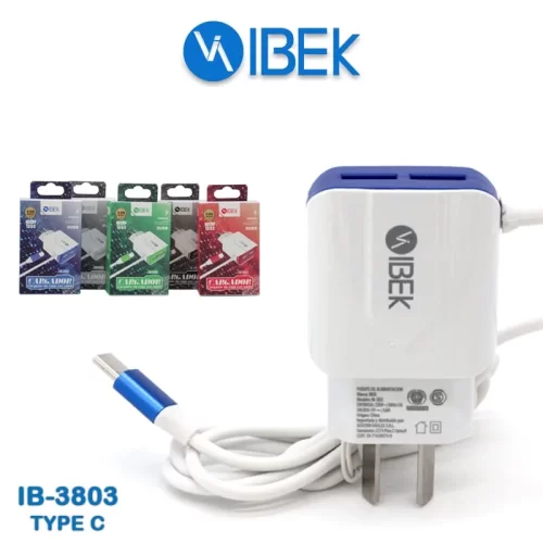 Cargador Ibek 3.8 Tipo C Ib-3803