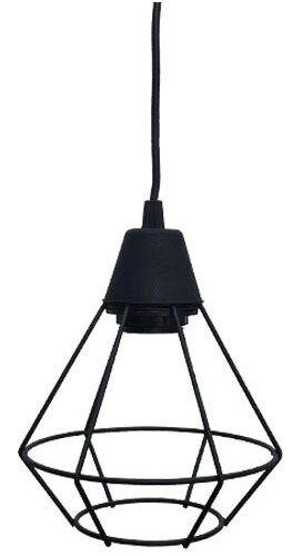 Lampara Colgante De Techo Vintage Luz Jaula Diamante 15Cm Sin Foco