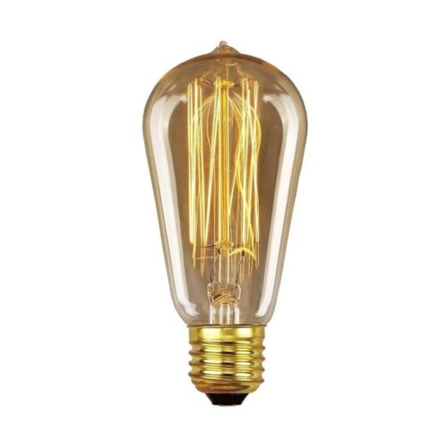 Lampara Pera 25W Calida Filamento Vintage Antique Gold