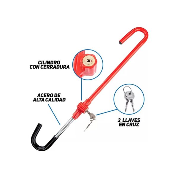 Traba Volante Pedal Universal Antirobo Reforzado