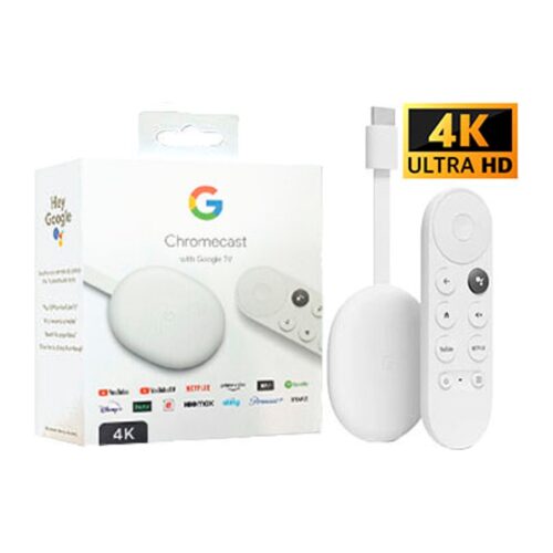 Chromecast 4 Con Google Tv 4K Reproductor Multimedia Hdmi Dual Band Wifi Control Remoto