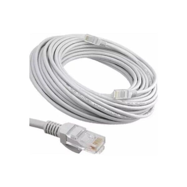 Cable De Red Utp 20 Metros Armado Cat 5E Pc Modem Smart Led Tv Proyector Camaras Cctv Ficha Rj45