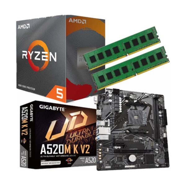 Combo Actualizacion Pc Amd Ryzen 5 4600G + Mother Gigabyte A520 M K V2 + 16Gb Ddr4