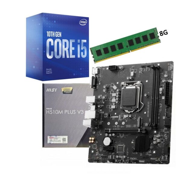 Combo Actualizacion Pc Intel Core I5 10400 + Mother Msi H510M Plus V3 + 8Gb Ddr4