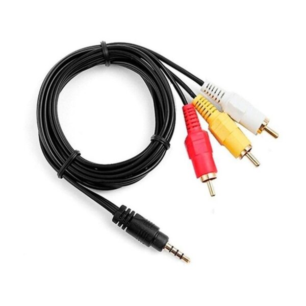 Cable Audio Y Video Mini Plug 3.5Mm 4 Contactos A 3 Rca Deco