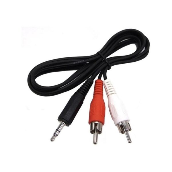 Cable Audio Mini Plug 3.5Mm A 2 Rca Rojo Y Blanco 1.5 Metros