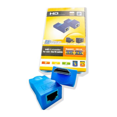 Extensor Alargue Rj45 a Hdmi 30 Mts Red Utp Adaptador 4K 2K Full Hd Dvr Camaras
