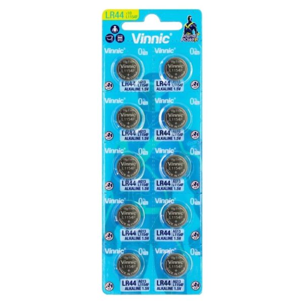 Pilas Vinnic L1154F Lr44 Ag13 A76 X1 Unidad