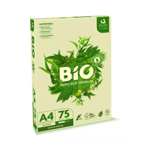 Resma De Papel Bio A4 Natural Ecologico Premium Reciclado 75Grs 500 Hojas