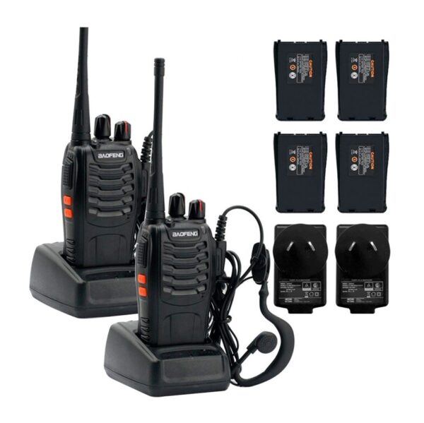 Handy Walkie Talkie Baofeng Bf-999S Kit X2 Recargable Usb + Bateria De Regalo