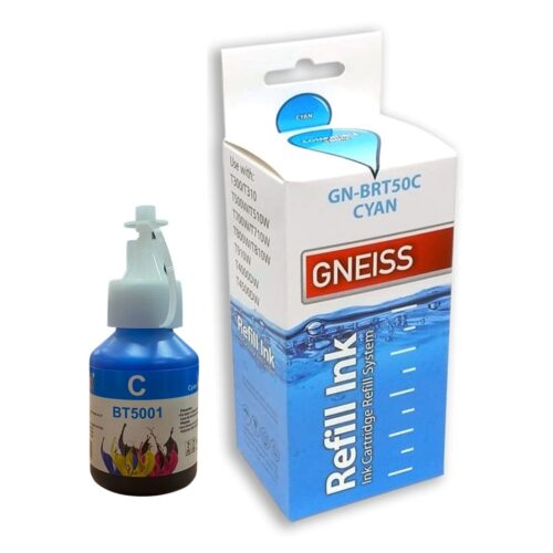 Tinta Alternativa Dye Gneiss Para Brother Gn-Brt50C Cyan 50Ml Premium Ink