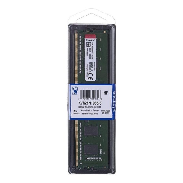 Memoria Ram Pc Ddr4 8Gb 2666Mhz 1.2V Cl19 Pc Desktop Kingston Kvr26N19S8/8