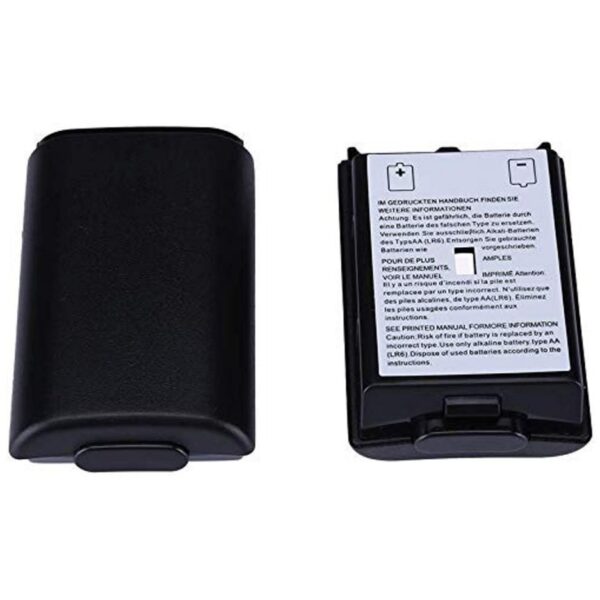 Porta Pilas Tapa Alternativo Joystick Microsoft Xbox 360 Repuesto Negro