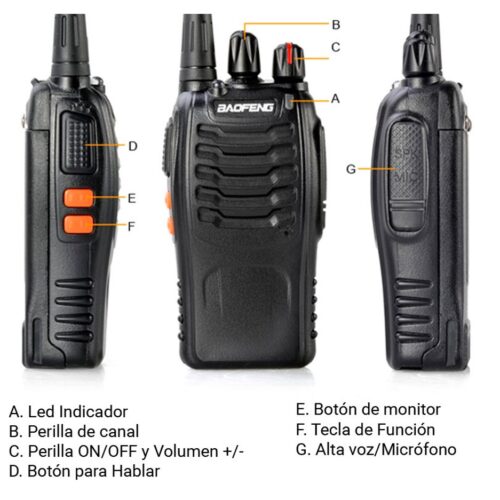 Handy Walkie Talkie Baofeng Bf-999S Recargable Usb Solo El Handy