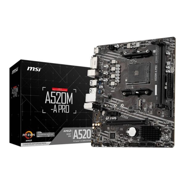 Motherboard Msi A520M-A Pro Ddr4 Amd Am4 Ryzen Serie 3000 4000 5000