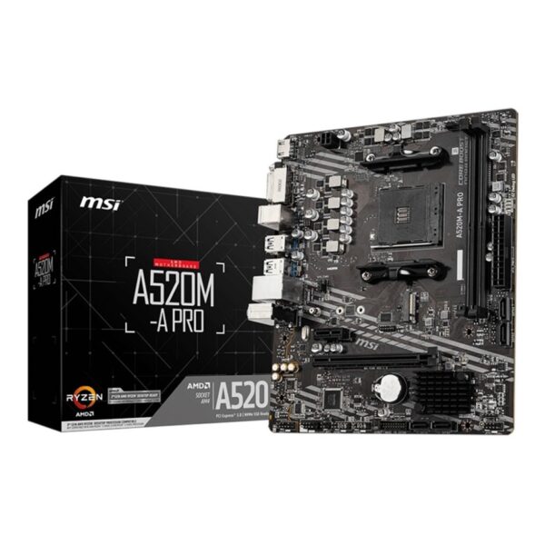 Motherboard Msi A520M-A Pro Ddr4 Amd Am4 Ryzen Serie 3000 4000 5000