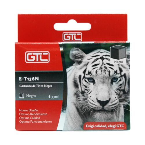 Cartucho Alternativo Gtc Para Epson E-T136N Negro 33Ml Stylus Color Workforce K101