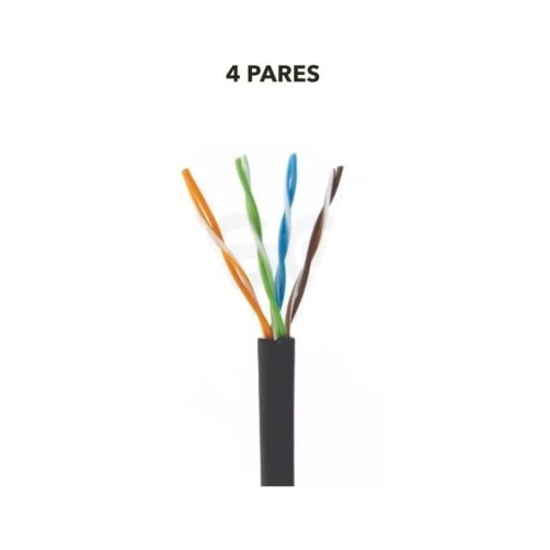 Cable De Red Utp 4 Pares Cat 5 Exterior Venta Por Metro Seguridad Alarmas