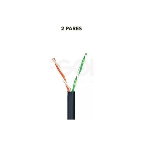 Cable De Red Utp 2 Pares Cat 5 Exterior Venta Por Metro Seguridad Alarmas